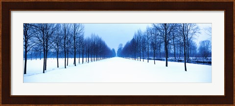 Framed Winter in Schleissheim Bavaria Germany Print