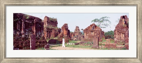 Framed Ruins of temples, Champa, My Son, Vietnam Print