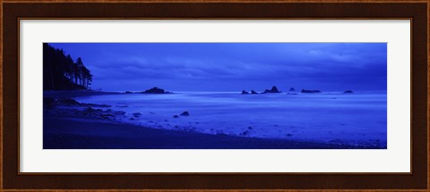 Framed Surf on the beach, Ruby Beach, Olympic National Park, Olympic Peninsula, Washington State, USA Print