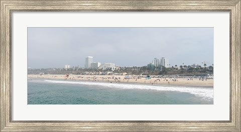 Framed Santa Monica Beach, Santa Monica, Los Angeles County, California, USA Print