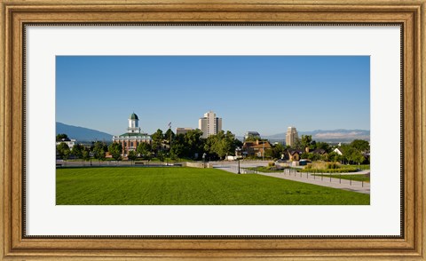 Framed Lawn with Salt Lake City Council Hall in the background, Capitol Hill, Salt Lake City, Utah, USA Print
