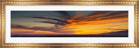 Framed Clouds in the sky at dusk, Marina Del Rey, Santa Monica, Los Angeles, California, USA Print