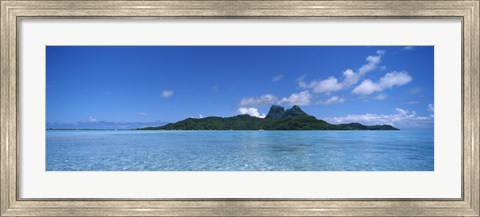 Framed Bora Bora from Motu Iti, Society Islands, French Polynesia Print