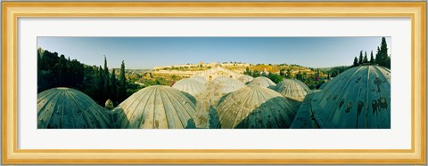 Framed Domes at the Church of All Nations, Jerusalem, Israel Print