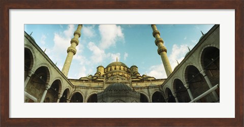 Framed Low angle view of inside of New Mosque, New Mosque, Eminonu, Istanbul, Turkey Print