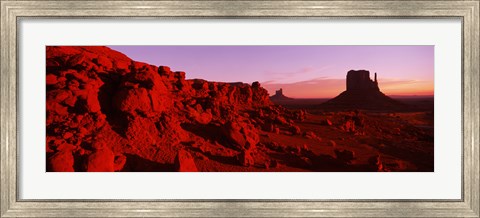 Framed Butte rock formations at Monument Valley, Arizona Print
