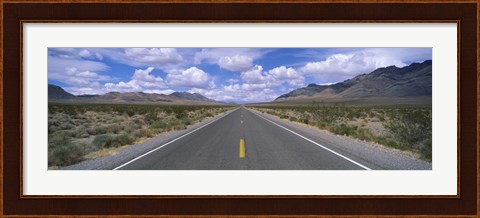 Framed Road passing through a desert, Death Valley, California, USA Print