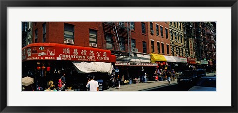 Framed People in a street, Mott Street, Chinatown, Manhattan, New York City, New York State, USA Print
