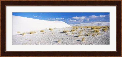 Framed White Sands and Blue Sky, New Mexico Print