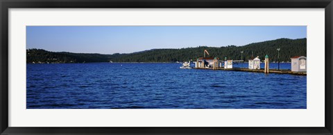 Framed Jetty at Lake Coeur d&#39;Alene, Idaho, USA Print