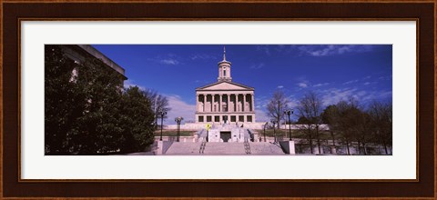Framed Government building in a city, Tennessee State Capitol, Nashville, Davidson County, Tennessee, USA Print
