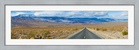 Framed Road passing through a desert, Death Valley, Death Valley National Park, California, USA Print