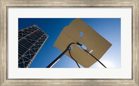 Framed Low angle view of a hotel, Hotel Arts, Barcelona, Catalonia, Spain Print