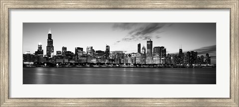 Framed Lake Michigan Waterfront, Chicago, Illinois Print