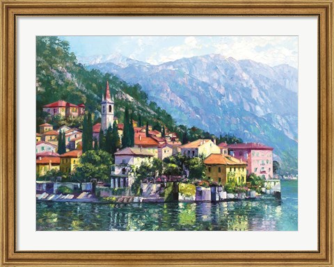 Framed Reflections of Lake Como Print