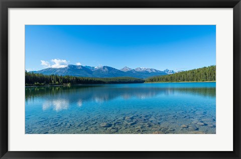 Framed Patricia Lake with mountains in the background, Jasper National Park, Alberta, Canada Print