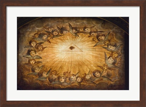 Framed Il Gesu ceiling detail, Church of the Gesu, Rome, Lazio, Italy Print