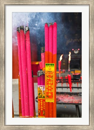 Framed Memorial incenses, Mingshan, Fengdu Ghost City, Fengdu, Yangtze River, Chongqing Province, China Print