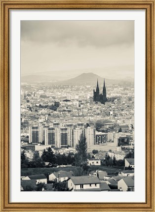 Framed Notre-Dame-de-l&#39;Assomption, Clermont-Ferrand, Auvergne, Puy-de-Dome, France Print