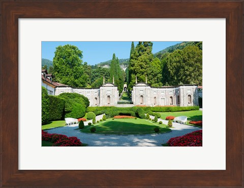 Framed Garden at Villa d&#39;Este hotel, Cernobbio, Lake Como, Lombardy, Italy Print