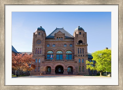 Framed Facade of a building in Queens Park, Toronto, Ontario, Canada Print