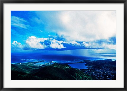 Framed Storm off of Sint Maarten, Netherlands Antilles Print