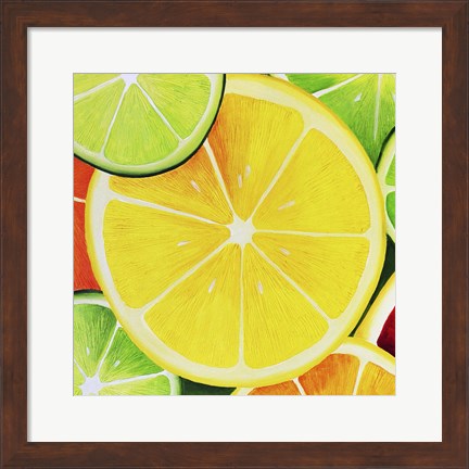 Framed Sliced Lemon Print