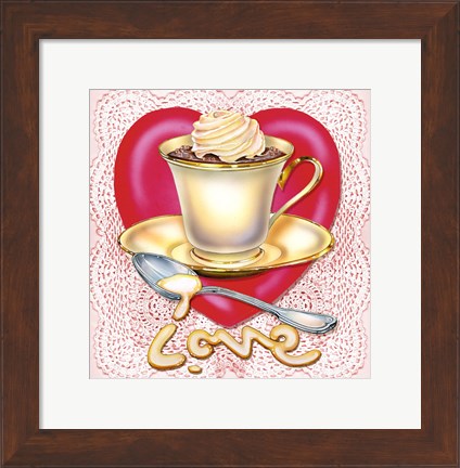 Framed Latte Love Print