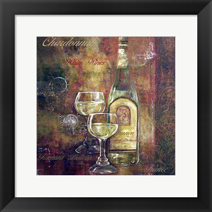 Framed Chardonnay Lettered Print