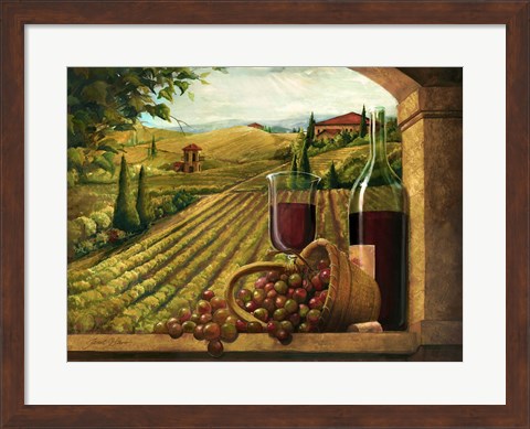 Framed Vineyard Window Print