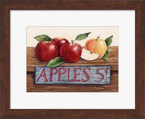 Framed Apples 5 Cents Print