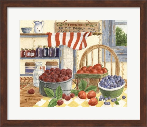 Framed Berries and Cream Print