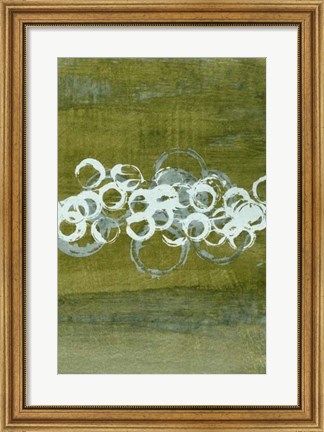 Framed Green Orbs II Print