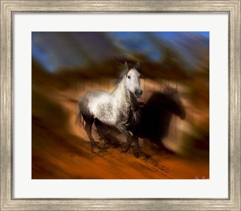 Framed Blazing Horse III Print