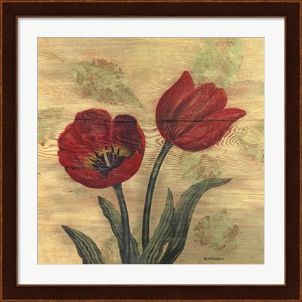 Framed Tulip on Wood Print