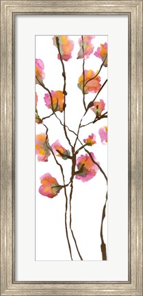 Framed Inky Blossoms I Print