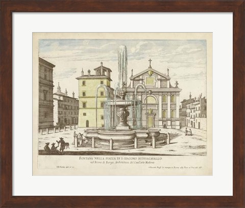 Framed Fountains of Rome I Print