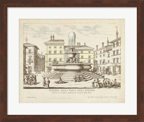 Framed Fountains of Rome II Print
