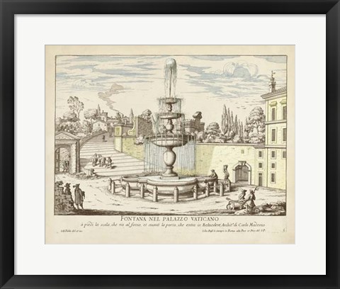 Framed Fountains of Rome III Print
