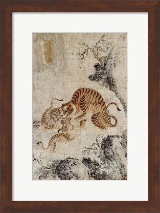 Framed Family of Tigers Print