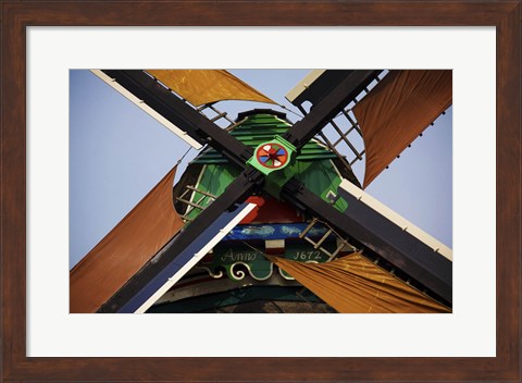 Framed Dutch Windmill Blades Print