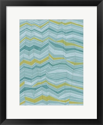 Framed Tectonic Stripes I Print