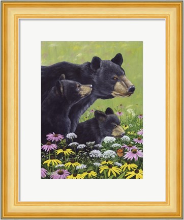 Framed Black Bears Print