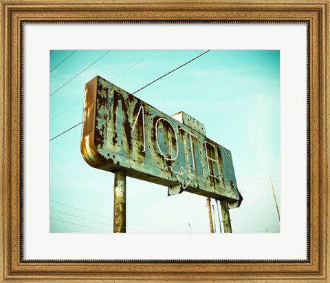 Framed Vintage Motel I Print