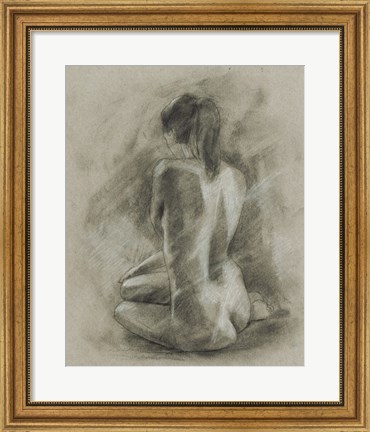 Framed Charcoal Figure Study II Print