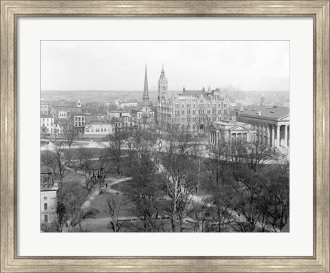 Framed Richmond, Va. black and white Print