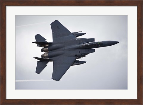 Framed F-15E Strike Eagle flying over North Wales Print
