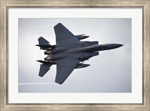 Framed F-15E Strike Eagle flying over North Wales Print