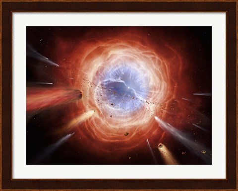 Framed planetary nebula is forming as the star expells its outer layers Print