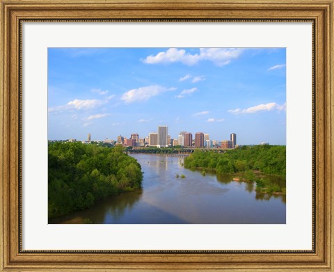 Framed Skyline of Richmond, VA Print